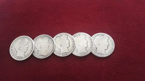 Barber silver half dollar - half,