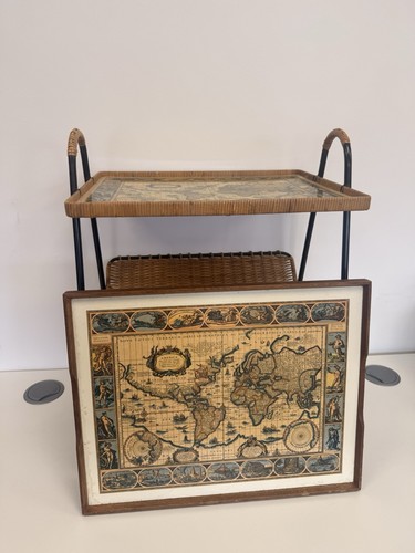 Vintage rattan bar cart - vintage,