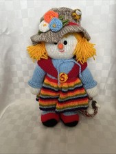HAND KNITTED FEMALE SALLY SCARECROW DOLL