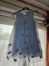 Beautiful Blue Girls Dress. Butterfly Detail. Lined. M&S 6-7