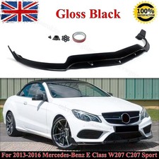 FRONT SPLITTER LIP GLOSS BLACK FOR MERCEDES E-CLASS W207 C207 SPORT 2014 15-2016