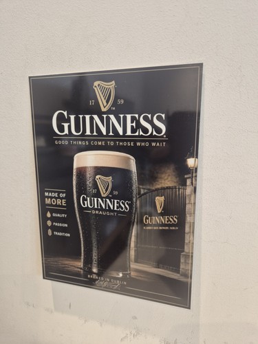 Guinness metal tin wall - guinness,