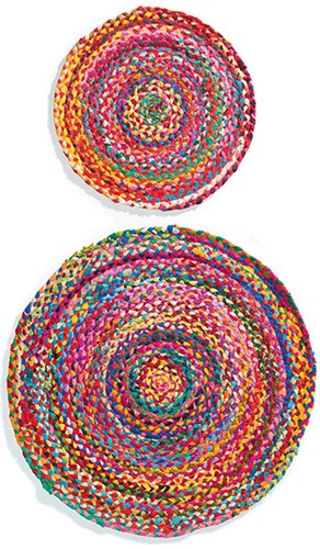 Round chindi braided cotton - round,