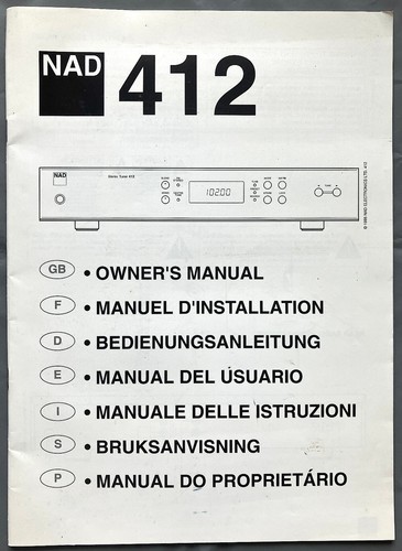Nad 412 stereo tuner - stereo,