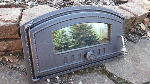 Cast iron pizza oven door - cast,