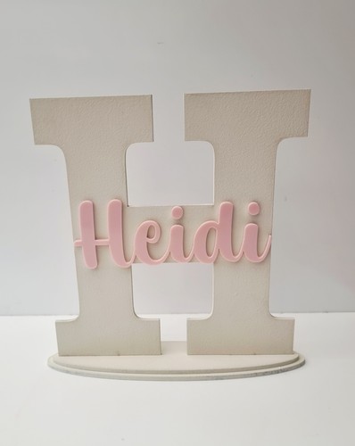 Wooden name letter sign - name,