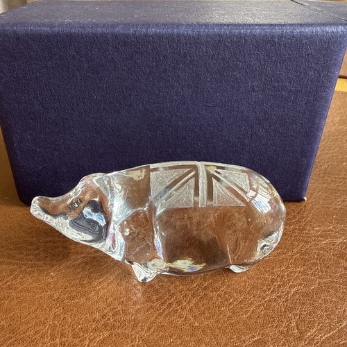 Tutbury clear glass pig - tutbury,
