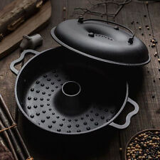 Pre-seasoned Cast Iron Sweet Potato/Corn Grill Pan Turkey Pot Dutch Oven Camping