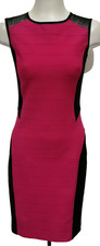 Joseph Ribkoff Black Pink Dress Size 10 Zip