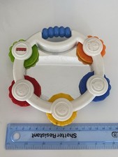 Fisher Price Tambourine Type Mirror Rattle Toy