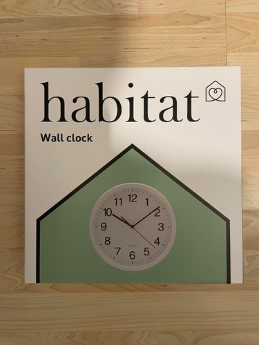Habitat wall clock - wall, white