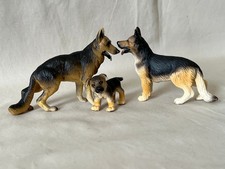 Bundle of Three German Shepherd Dogs. Schleich Dog & Puppy Plus 1 Papo Dog