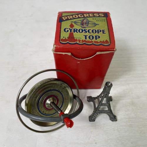 Vintage progress gyroscope top - progress,