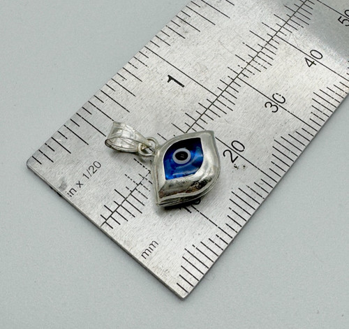 925 sterling silver evil eye - silver,