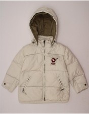 MURPHY & NYE Boys Hooded Padded Jacket 3-4 Years XL  White Nylon AL03