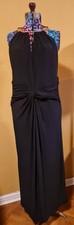 Wallis Ellegant and Flattering Long Black Evening Maxi Dress, size 14/16.
