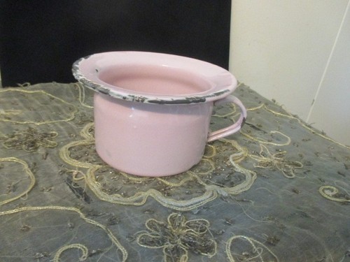 Vintage pink enamel child - enamel,
