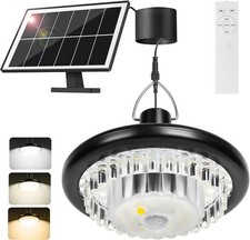 BlueYu Solar Shed Light Indoor Outdoor, Upgrade 248 LED Solar Pendant 