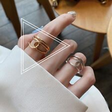 Knot Thumb Ring Sterling Silver plated Statement Ring Handmade Adjustable (GOLD)