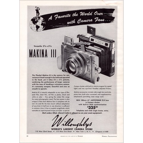 1952 plaubel makina iii - plaubel,
