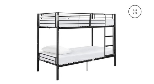 3ft single black steel - black, metal