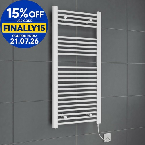 Bathroom white electric ladder - bathroom,
