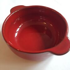 Melitta stoneware ceramic red bowl dish Germany Echt Selen vintage 