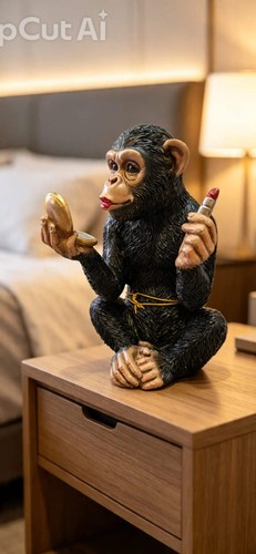 Cheeky monkey with lipstick - cheeky,