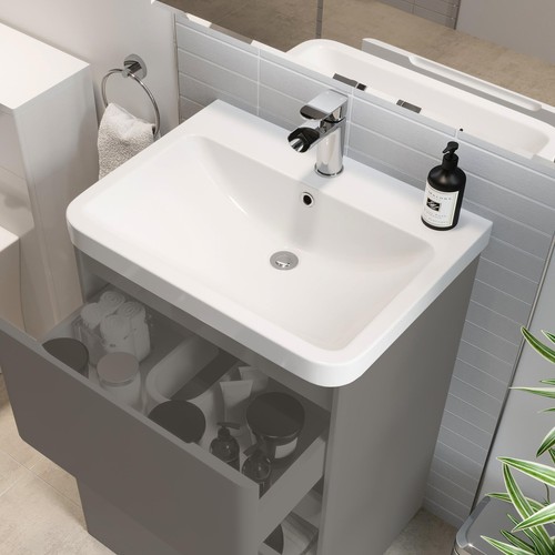 Curved resin recessed - recessed, basin