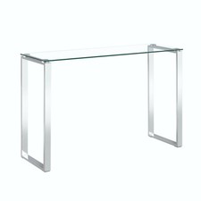 Glass Table Coffee Console Side End Living Room Furniture Mirror Chrome Finish