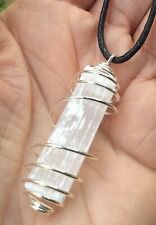 SELENITE WAND IN SPIRAL CAGE