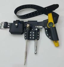 SCAFFOLDING BLack LEATHER BELT