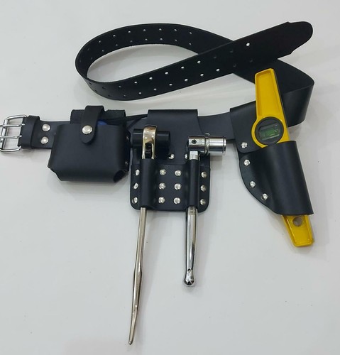 Scaffolding black leather belt - scaffolding,