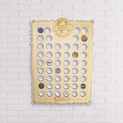 Beer cap collecting board - cap,