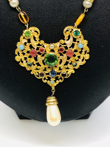 Antique czech bohemian gilded - bohemian,