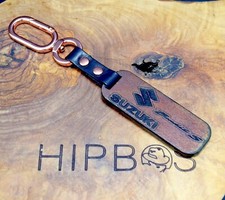 Suzuki Bandit Personalised Key Chain Custom Keyrings Leather Keychain Engraved