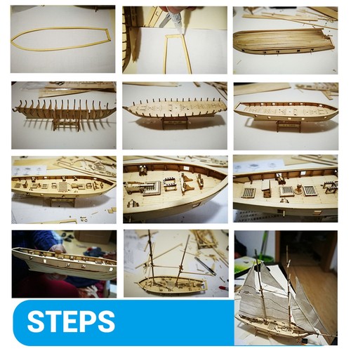 Wooden sailing ship model diy - wooden,