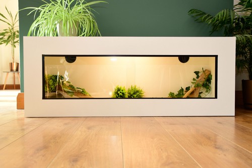 4ft modern white reptile - white,