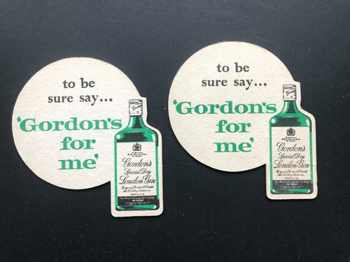 Vintage gordon gin coasters - gin,