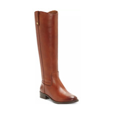 NEW Knee High Riding Boots COGNAC INC Fawne Multiple Sizes Including Wide Calf