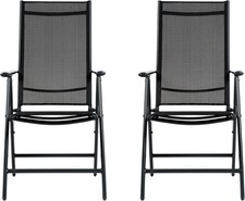 2x Aluminium 7 Position Chairs