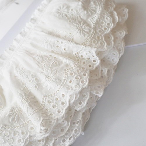 Yards cotton ruffle lace - yards,
