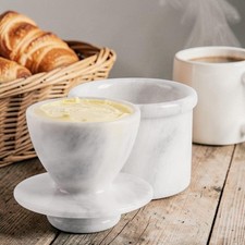 Marble Butter Keeper with Lid