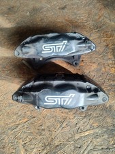 SUBARU IMPREZA STI  FRONT BREMBO BRAKE CALIPERS BLACK HATCH GRB 