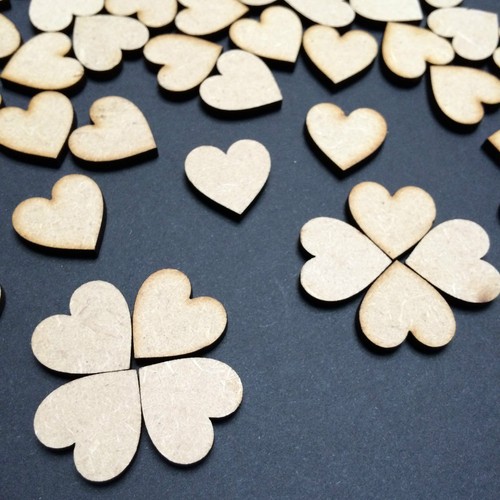 2cm 20mm mdf hearts - /, 100