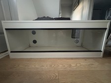 White 4ft Modern Reptile Vivarium With Heat Lamp & Thermostat all included