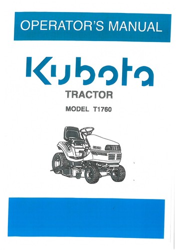 Kubota ride mower t1760 - ride,