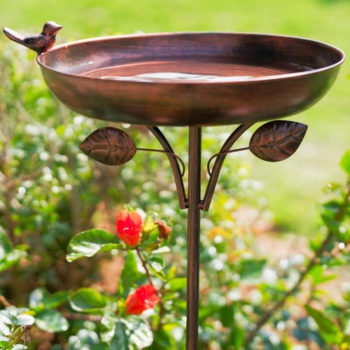 Metal bird bath - bath, for