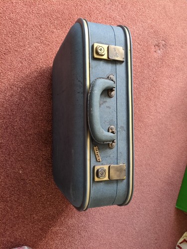 Vintage suitcase airport 1950s - vintage,