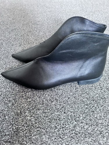 Zara black pointed leather - zara,